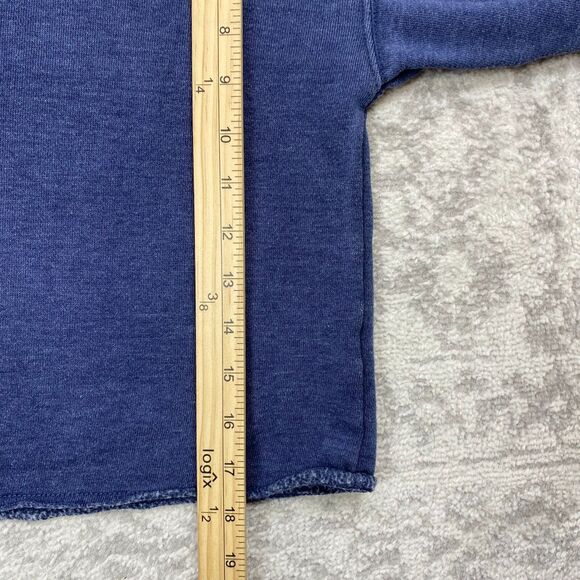 Aerie Shirt Pullover Women's Blue Button Oversized Slouchy Sweater Size Medium - Picture 5 of 5